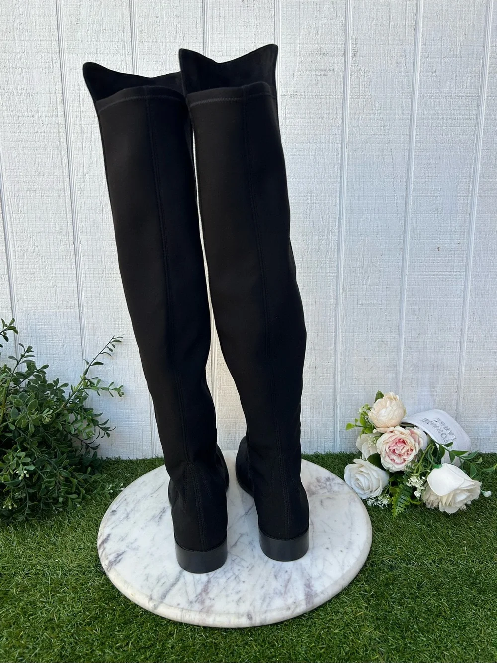 Stuart Weitzman 5050 Gisele 30MM Suede Boots black  $850 size 6 new /no box